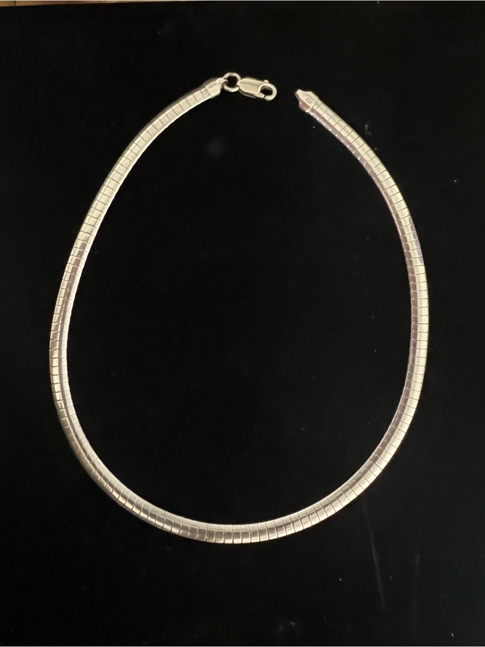 925 STERLING SILVER ITALY HEAVY OMEGA NECKLACE